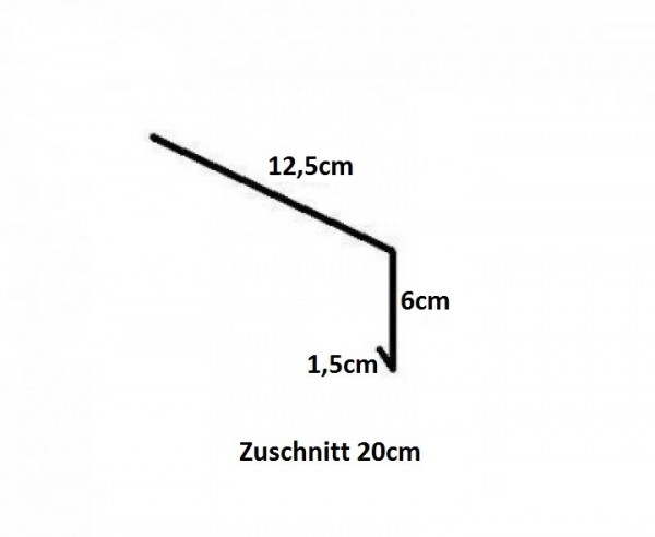 Einhangblech / Traufblech / aus Aluminium / 2m lang